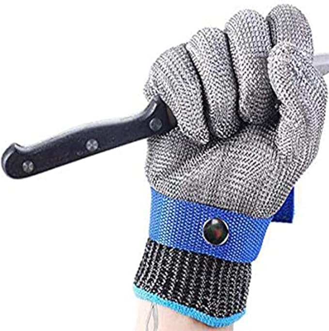 GHdfsad Cut Protection Gloves 100 Stainless Steel Metal Mesh Cut