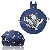 Lazy Drawstring Make up Bag Portable Large Travel Cosmetic Bag Pouch Travel Make