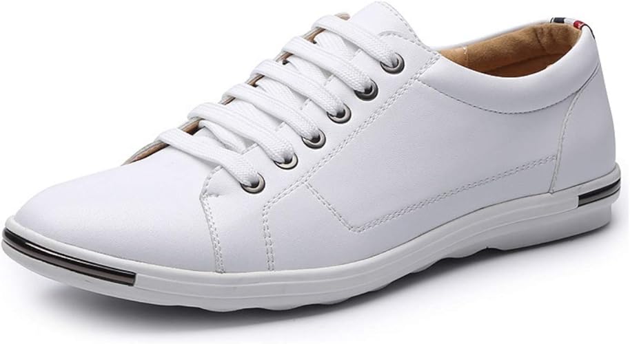 Amazon Lopis 男女兼用 スニーカー メンズ ウォーキング ランニング シューズ レザー ローカット 靴 白 黒 赤 通学 お洒落 ホワイト Measurement 24 Point 5 Centimeters スニーカー