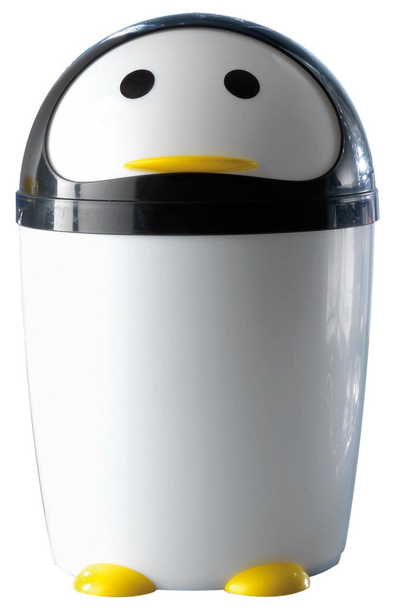 Gedy Penguin Bathroom Bin with Lid 7.5 Litre Capacity 1009-24