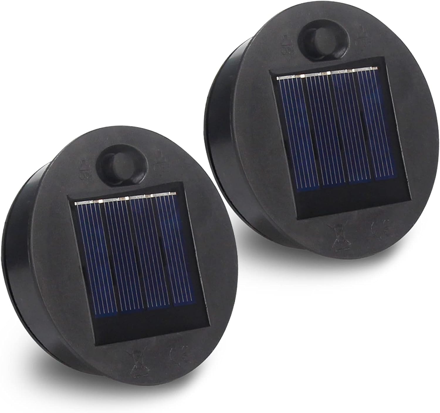 Photo 1 of 2 Pack Solar Replacement Top Parts - Solar Light Parts, Lantern Lids for Garden Hanging Lanterns Outdoor Patio