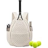 Sucipi Tennis Bags for Women, Quilted Tennis Racket Bag Backpack for Tennis Racquet, Pickleball Paddles, Badminton