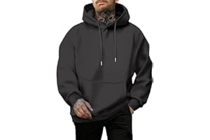 PLEPAN Hoodies for Men Casual Cotton Essentials Hoodie Pullover Long Sleeve Fleece Hooded Sweatshirts with Pockets