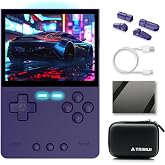 FINGEREVO Trimui Brick Handheld Game Console 3.2-inch 1024 * 768 IPS Screen 3000mAh Trimui-brick Opensource System with Portable Case and Screen Protector Purple