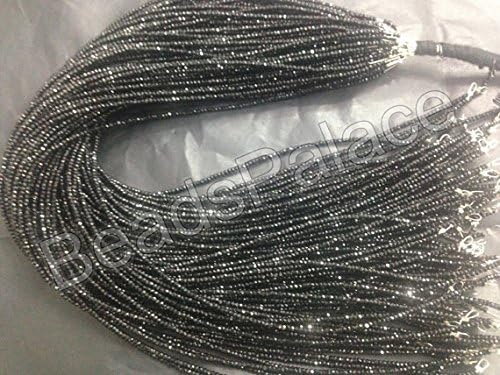5 strand of AAA quality black spinel micro faceted rondelle loose gemstone beads 13.5"inch strand wholesale lot price spinel necklace 2mm