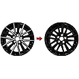 SlickMod Chrome Delete Blackout Vinyl Overlay for 2021-2022 Toyota Camry Toyota Camry SE 18inch Sport Wheel Rims (Gloss Black)