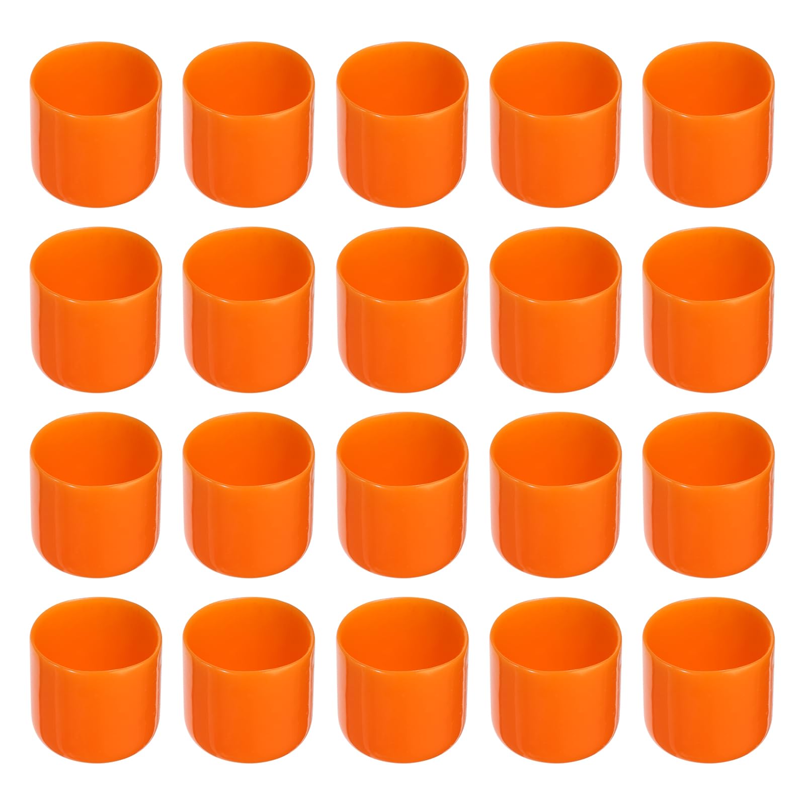 Rebower 30 Pack Screw Thread Protector Cover Rubber End Caps, [for Screw, Bolt, Rod End Cap] - 1 inch(25mm) inner dia/Orange/30 Pack