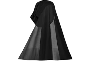 NICEYST Chiffon Instant Hijab for Women Muslim Under Scarf Tube Cap with Veil Fashion Islam Solid Color Headscarf Turban Wrap