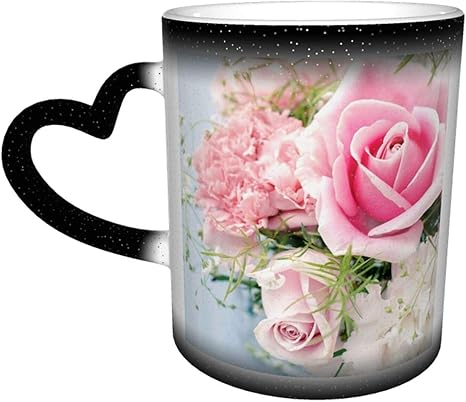 Amazon Co Jp 木の花の花束 2 マグカップ 色が変わるマグカップ 人気 かわいい 耐久性 安全で健康 セラミックコーヒーマグクリエイティブ 面白いユーモア プレゼント 贈り物 に ホーム キッチン