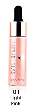 SWISS BEAUTY B W All Black Drop and Glow Illuminator Liquid Highlighter (1 Light Pink)