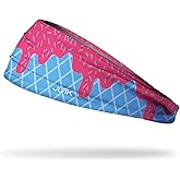 JUNK Brands Big Bang Lite Headband - Moisture-Wicking, Performance Fabric, Non-Slip, Sports Sweatband for Men & Women - One Size - Hot Blue Scoop