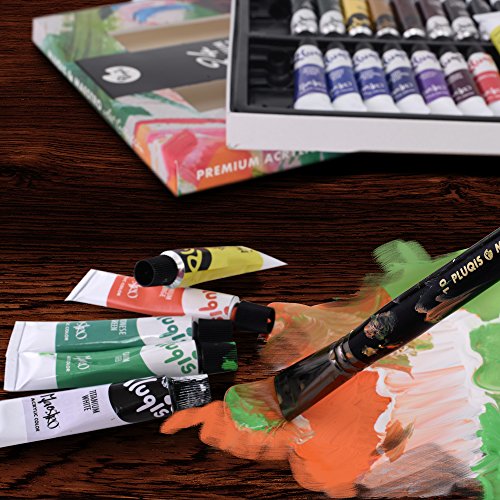 Pluqis Maestro Fine Art Premium Acrylic Paint, Set of 24 Colors, 0.4 oz/12ml - Thumbnail 4