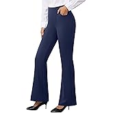 AB-Eleven Womens Dress Pants Stretchy Work Pants Business Casual Slacks with 4 Pockets Pull On Office Trousers