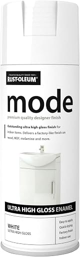 Rust-Oleum 400ml Mode Ultra High Gloss Spray Paint Aerosol White view 6