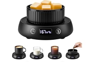 BSIGO Mug Warmer for Desk, Electric Coffee Cup Warmer 8H Auto Shut Off Candle Warmer for Home Office, Smart Tea Beverage Coffee Warmer with 3 Temperature Setting, Wax Melt Warmer Scented Oil Wax Cube Melter