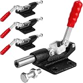 Biugaaufai 4-Pack GH-305C Push-Pull Adjustable Toggle Clamp, 500 Lbs Holding Capacity Quick Release Stroke Clamp, Push Pull Action Toggle Clamps for Welding, Woodworking, and More