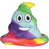Novelty Treasures Soft Fabric Rainbow Smile Emoji Poop Hat