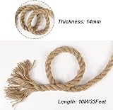 Tenn Well 14mm Natural Jute Rope 10m Thick Strong Brown Decor view 3
