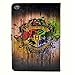 Unique Hogwarts Watercolor Art Pattern Leather Flip Folio Slim Book Shell Stand Case Cover For 2015 Apple iPad mini 4 (4th generation iPad mini4)