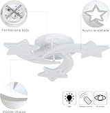 Comely 30W Dimmable Star LED Ceiling Light with Remote White view 5