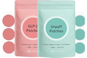 FW ZONE Double Cleanse 30-Day Bundle: GLP-1 Patches & Unpuff CarePatch for Bloating (30 GLP-1 &30 Unpuff Patch)