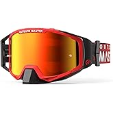 OutdoorMaster Mustang Dirt Bike Goggles, OTG Motorcycle Goggles, Motocross Goggles ATV Goggles for Men Women Adult Youth