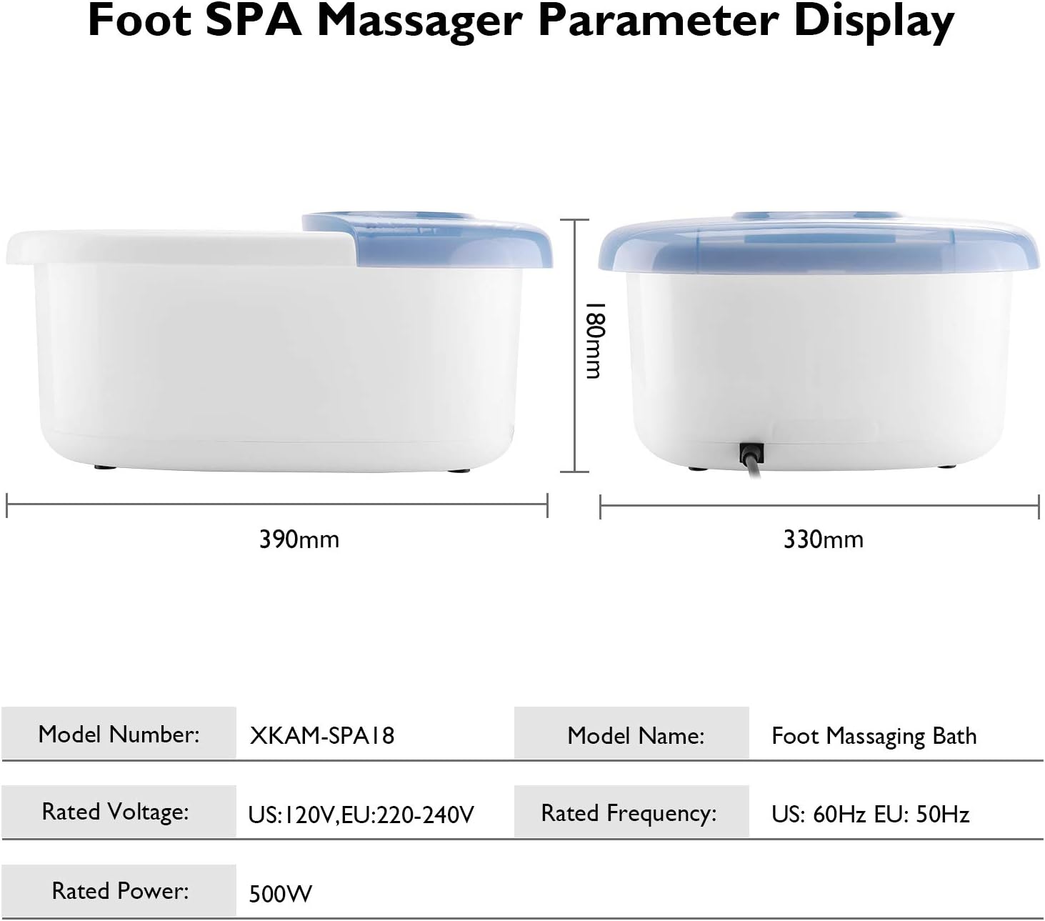 Foot Spa Bath Massager with Heat Bubbles Vibration 3 in 1 Function, 16 Masssage Rollers Soaker Digital Temperature Control Pedicure Tub for Tired Feet Stress Relief Home Use: Health & Personal Care