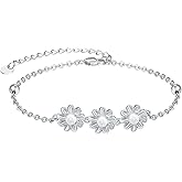 Palpitate Daisy Bracelet Daisy Flowers Jewelry Gifts for Women Mothers Lovers Wife Adjustable Chain