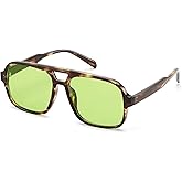 FEISEDY Retro Aviator Sunglasses for Women Men 70s Classic Vintage Shades Trendy Square Sun Glasses B0253