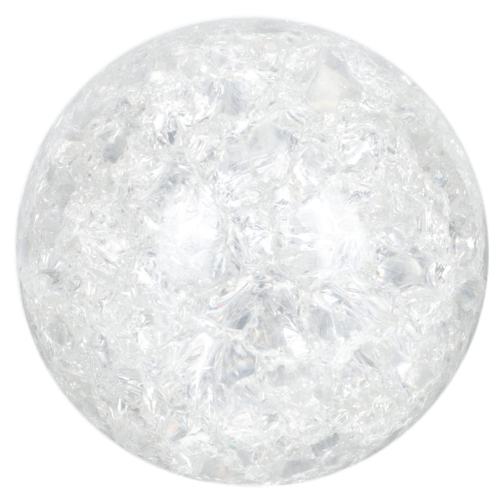 cabilock Water Fountain Glass Ball Replacement Decorative Sphere Ice Crack Crystal Ball Spinning Ball for Indoor Tabletop Fountain Waterfall 80mm