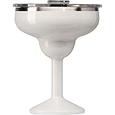 ORCA Rita | Temperature Insulated, Stainless Steel Margarita Glass, Lidded Tumbler for Cocktails, Wine & Cold Drinks — Silver Sparkle