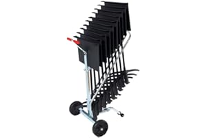 NATIONAL PUBLIC SEATING NPS Modern Steel Metal Dolly for 10 Melody Music Stands in Zinc Silver