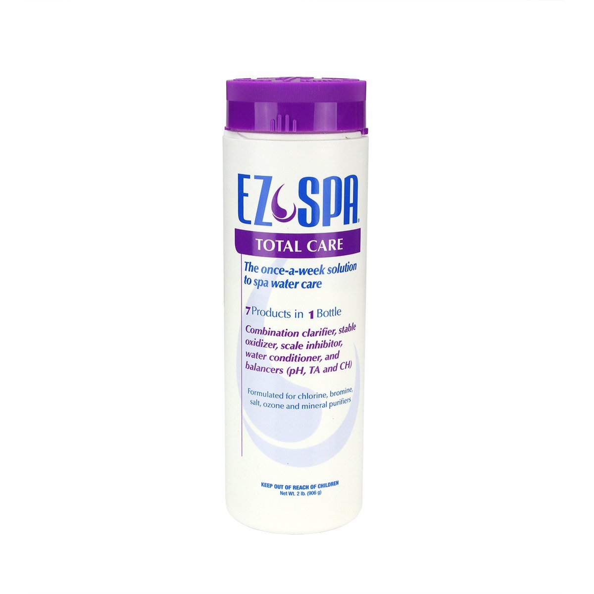 EZ Spa Hot Tub Total Care Weekly Water Preventative Chemical Treatment Blend for Hot Tubs and Spas, 2 Pounds/Original Version (Basic)