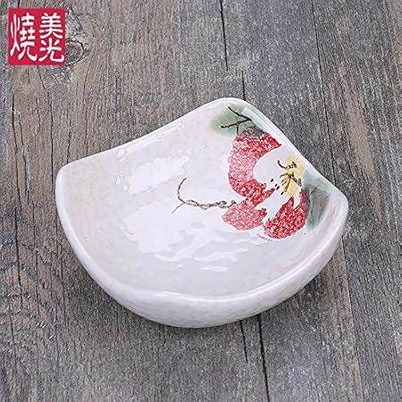 YUWANW Pequeño Cuadrado De Cerámica Platos Japoneses para Degustar ...