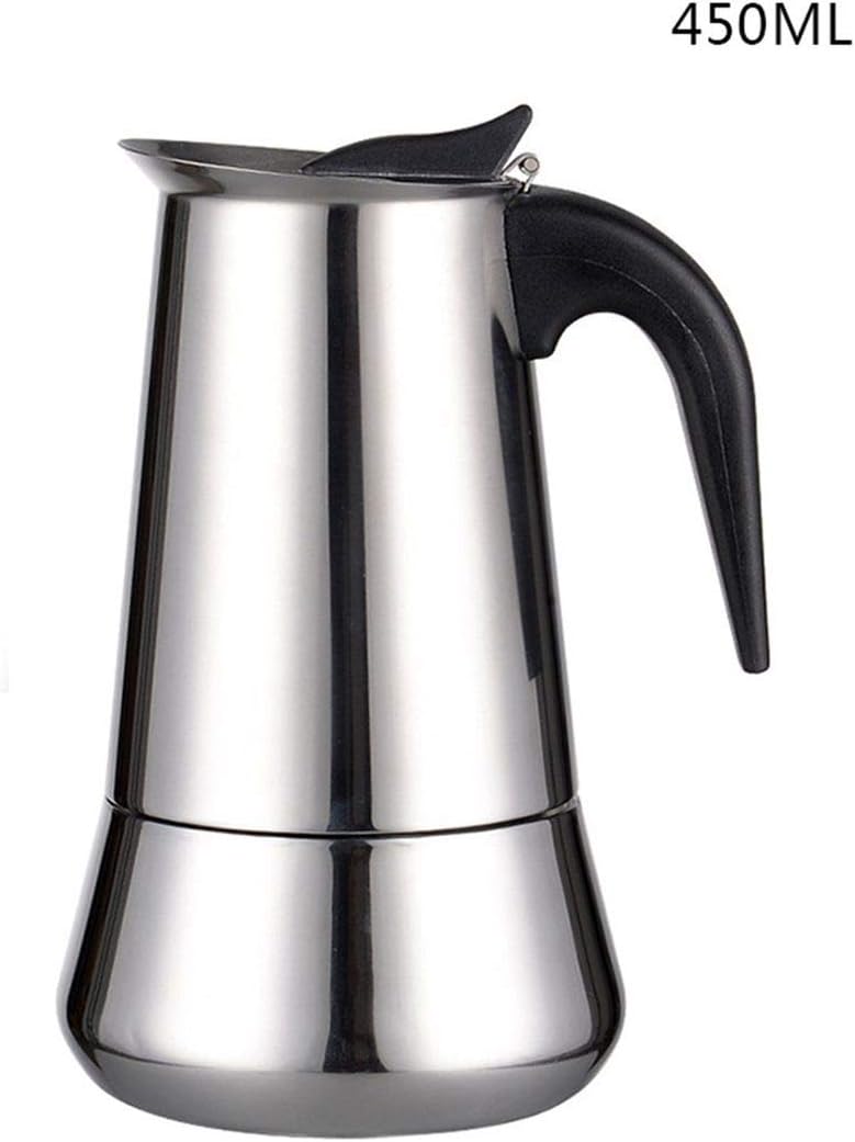 Coffee Pot Portable Espresso Coffee Maker Pot Stainless Steel Coffee Brewer Kettle for Pro Barista Tb,450Ml Cone Type