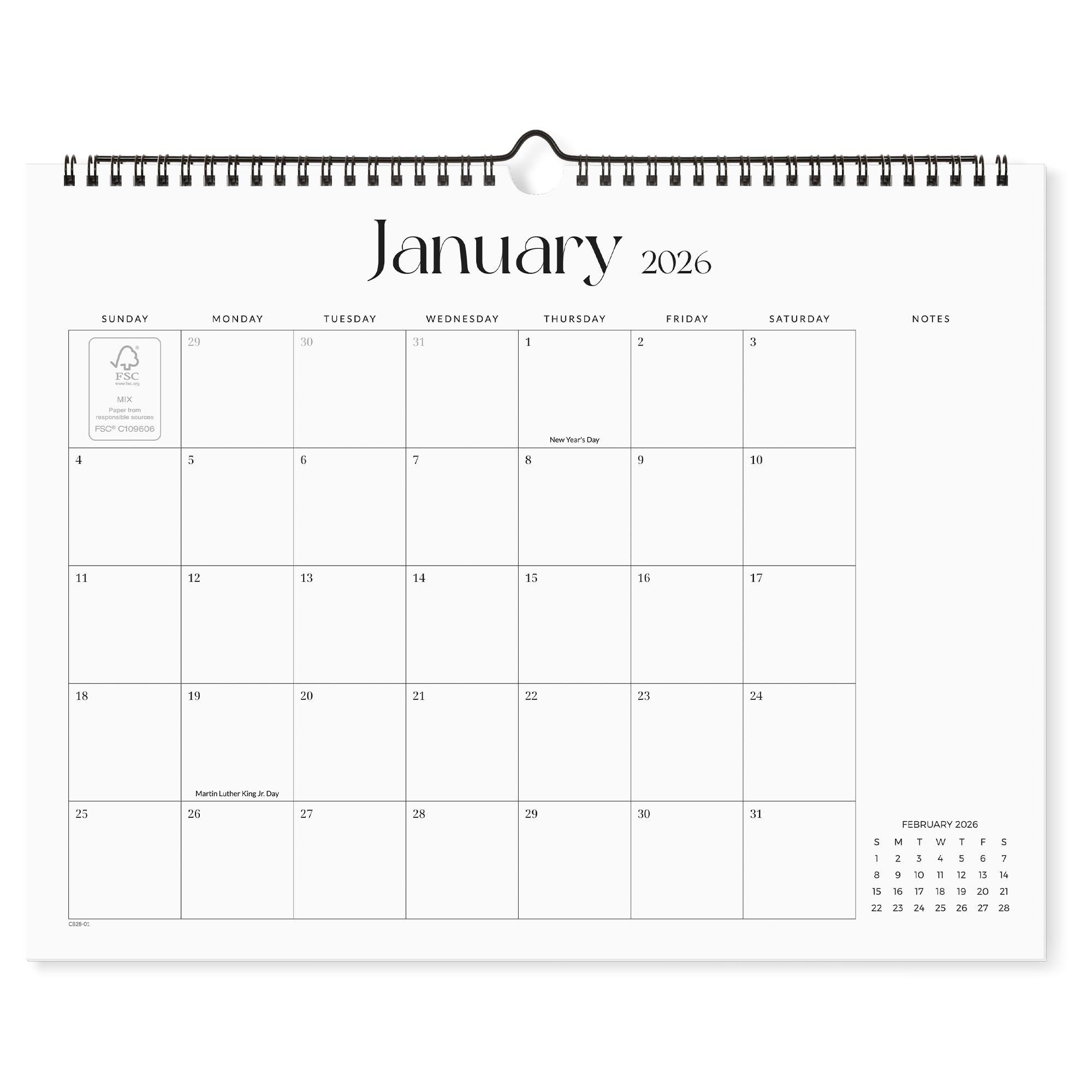 Photo 1 of 2026 Calendar for Wall, Cabbrix Wall Calendar 2026, 18 Months Calendar January 2026 to June 2027, 14.2" x 11.2" Monthly Calendar for Home Office School, Simplified