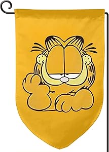 Heyuchuan Garfield Garden Flag 12.5x18 Inch Yard Flag