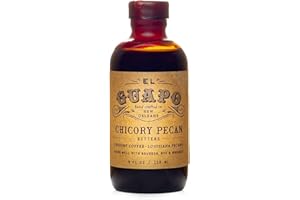 EL GUAPO BITTERS El Guapo Chicory Pecan Bitters 118ml - Handcrafted Aromatic Coffee & Pecan Flavor for Cocktails - Alcohol Free Award Winning Southern Specialty - Perfect for Old Fashioneds Baking & Mixology Creations