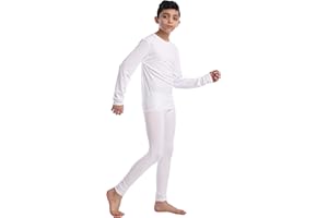 CVVTEE Boys Athletic Base Layer Compression Underwear Set 2pcs Thermal Long John for Kids