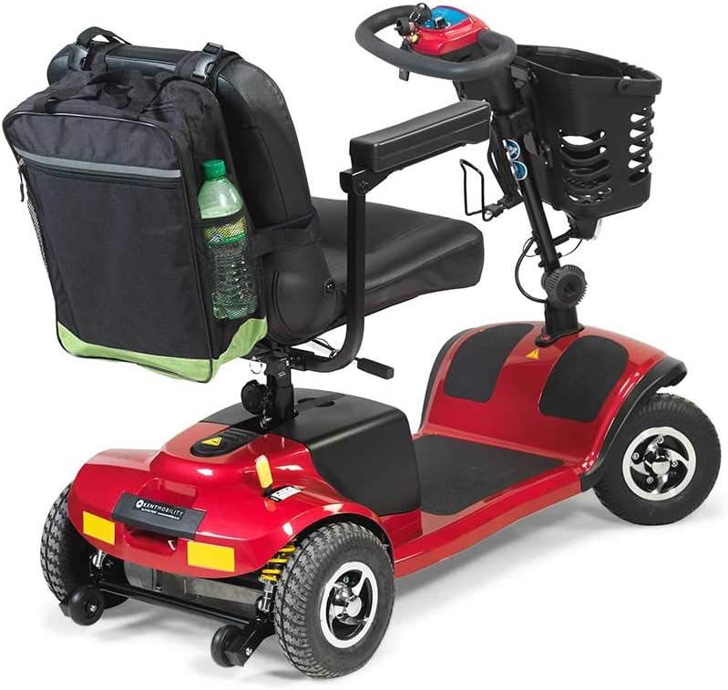 NRS Healthcare Reflective Wheelchair Scooter Bag, Black and Green, 40 cm (H) x 32 cm (W) x 12 cm (D) - Image 3