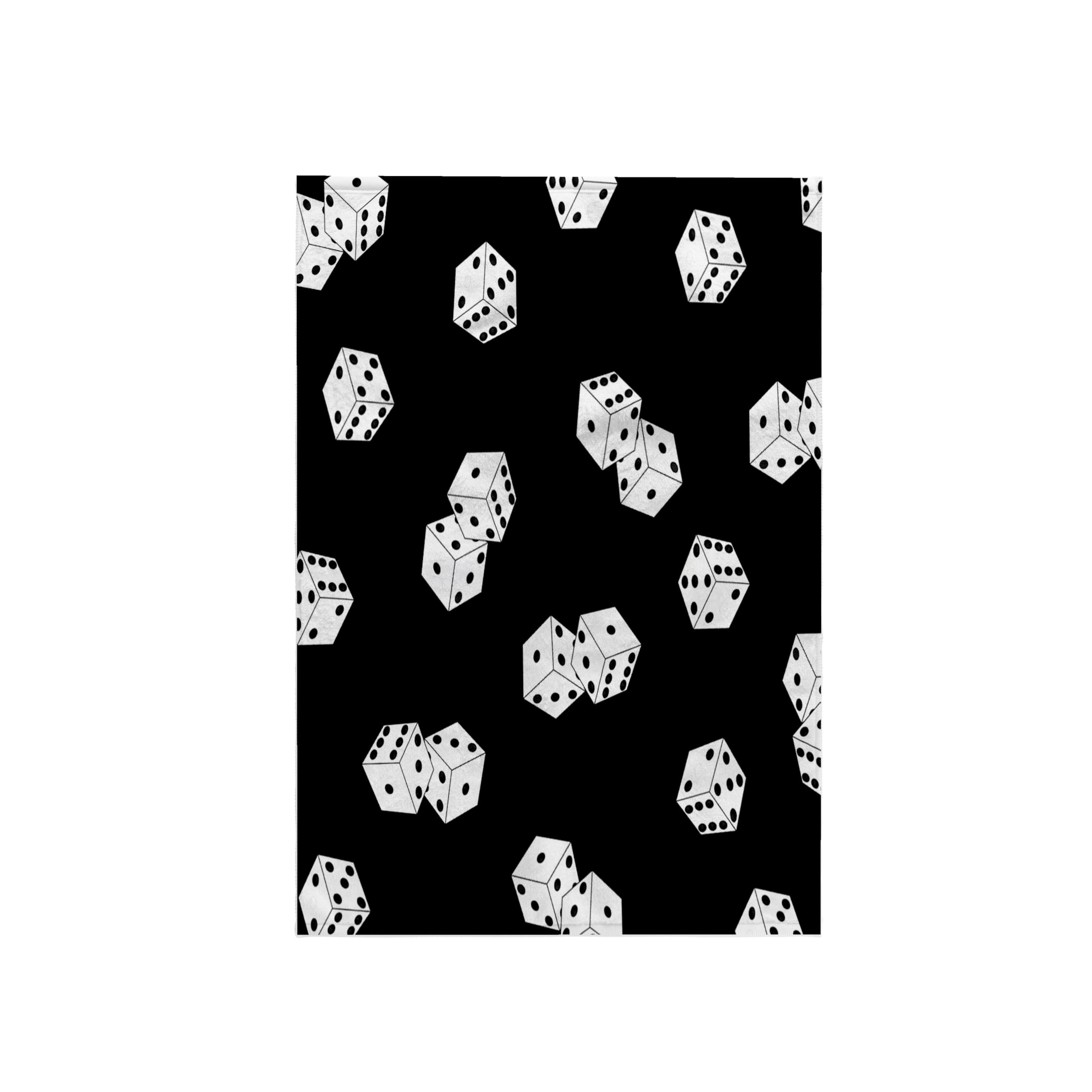 Photo 1 of 3D Rose Black and White Dice Print TWL_35484_1 Towel, 15" x 22"
