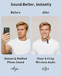 USB C Lavalier Microphone Wireless Mini Mic for