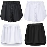 Boyiee 4Pcs Shirt Extender for Women Adjustable Layering Fake Lower Sweep Shirt Undershirt Half Length Hemline