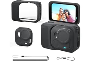 BeisDirect Silicone Protective Case for Insta360 GO Ultra, Protective Sleeve Case Cover Lens Cap with Lanyard and Anti-Lost S