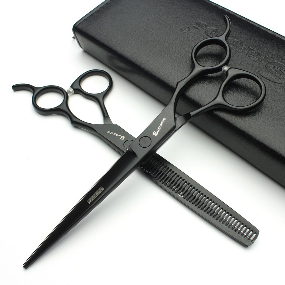 7/7.5 Inch Hair Scissors Hairdressing Barber Shear Styling Tools Cutting Straight Thinning Scissors