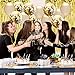 Artunique 23pc Gold Party Decorations & Party Supplies Kit | Huge Latex and Confetti Gold Balloons (18) | Gold Sequin Table Runner (1) | Gold Fringe Curtain Backdrop (2) | Gold Ribbon (2) |