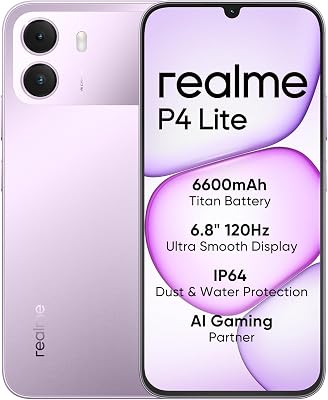 P4 Lite 4G Smartphone, 4GB+128GB, 6,8 Zoll 120Hz HD LCD-Display, 6600mAh Titan-Akku, 15W Ladung, 6W Rückladung, IP64 Staub- und wasserdicht, Next KI-System, Pulse-Lila (Ohne Ladegerät)
