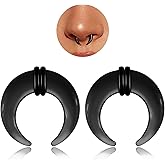 Stuppendux 2 PCS 14G-2G Glass Septum Stretching Buffalo Pincher Tapers Fresh Stretch Body Piercing Gauges Ear Hangers