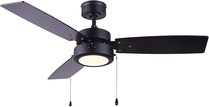 Canarm Cf42wal3bk Wallis Led Dual Mounting Ceiling Fan Black