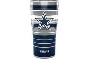 Tervis Traveler NFL Dallas Cowboys - Hype Stripes Triple Insulated Tumbler Travel Cup Keeps Drinks Cold & Hot, 20oz, Stainless Steel